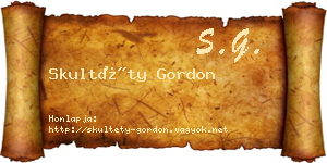 Skultéty Gordon névjegykártya